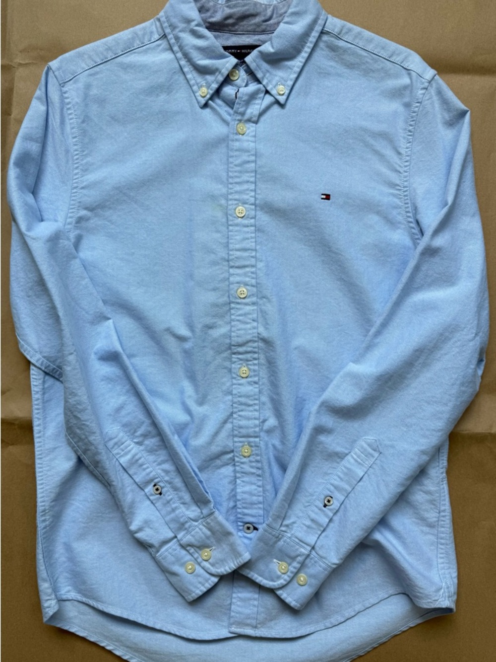 Tommy Hilfiger Light Blue Button-Down Oxford Shirt - Men's